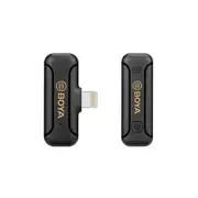 2pc Boya By-WM3T2-D1 2.4G Mini Wireless Microphone For iOS Devices Black