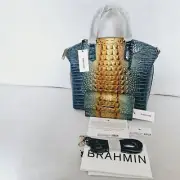 BRAHMIN BERMUDA OMBRE MELBOURNE LARGE DUXBURY SATCHEL W/ CORDELIA WALLET