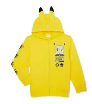 Pokemon Pikachu Youth Boy's Long-Sleeve Cosplay Hooded Hoodie Sweatshirts: 6/7-8
