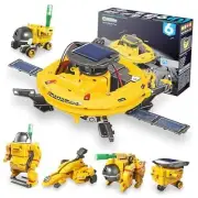STEM Projects for Kids Ages 8-12 Solar Robot Kit 6-in-1 Space Toys for Yellow
