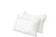 Set of 2 Memory Foam Pillow Shredded Bedding Rayon Cover Cool Gel Neck Support