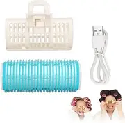 Sluffs Hot Rollers Hair Rollers for Bangs,Electric USB Portable Intelligent Heating, Hairdress Magic Bendy Hair Rollers Curlers Spiral Curls,DIY Styling Fringe Curler for Women Girls