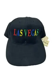 Las Vegas Nevada Souvenir Hat Cap Strapback Black Vacation B45 C