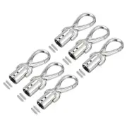 0.47" Cord End Cap Terminator Cord Finding for Tassel Jewelry Making 6Pcs Silver