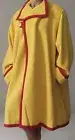 VTG Rare Bill Blass Wool Oversized Swing Coat Jacket Runway Yellow Red Trim 12