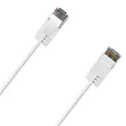 Cruxtec Cat6A Ultra Slim Ethernet Cable - 50cm - White [RF6A-005-WH]