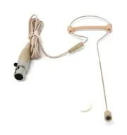 Beige Single Earhook Headset Mic Headworn Microphone for VocoPro UDH Wireless