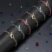 Wholesale Charm Bracelets Silver Rose Gold Link Chain Bracelets BULK 30 pieces