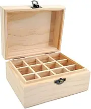 Oil Organizer, Wooden Oil Carrying Case, 12 Compartments Oil Case Large Organizer Best for Keeping Your Oils
