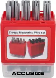 Accusize 48 Piece Thread Measuring Set with Holder for 3 to 48 Threads per Inch