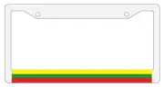 Lithuania White Plastic License Plate Frame World Flags