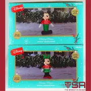 2Pk Disney Mickey Mouse + Minnie Mouse Christmas Holiday Inflatable Bundle 3.5ft