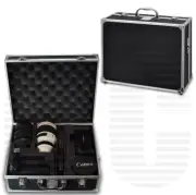PRO Heavy Duty Hard Case For DSLR Camera Camcorder Equipment Black Chrome Foam