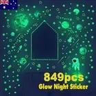 3D Glow In The Dark Stars Luminous Wall Stickers Moon Planet Stickers Kids Room