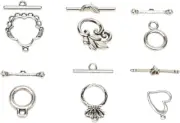 30 Pairs Anti-Silver Alloy Toggle Clasp Sets for Bracelet Bangle Pendant