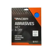 5 x Pacer Wet & Dry Abrasive Sandpaper 400 Grit For Demanding Finishing Tasks