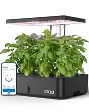 iDOO WiFi 12 Pods Hydroponics Growing System with APP Controlled, Indoor Herb...