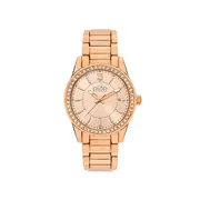 Elite Ladies Echo Crystal Watch in Rose