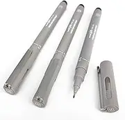 Uni Pin Fineliner Drawing Pen - Light Grey Tone - 0.5mm - Pack of 3