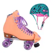 Moxi Combo Set - Beach Bunny Roller Skate (Peach Blanket ) & Helmet (Leo) (Kid's