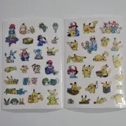 2 Sheets Pikachu Assorted Pokemon Stickers Pocket Monester Design 40 Pcs Set
