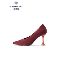 在飛比找ETMall東森購物網優惠-MALOVE MZ王妃鞋2023新款愛的水晶婚鞋8.5cm高