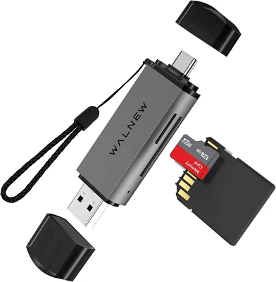 Lector de Tarjetas SD Adaptador de Tarjeta de Memoria SD y TF USB 3.0 y USB C