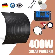 100W 200W 300W 400W Flexible Solar Panel Full Black Mono 12V Battery Charging RV