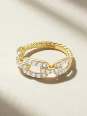 [David Yurman] David Yurman - Stax 18-karat Gold Diamond Ring - 8 8 Gold
