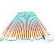 Eyeshadow Eyebrow Blending Brush Set 20PCS Eye Make-up Brushes Diamond Green