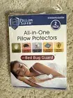 2 Pillow Saver Standard/Queen Pillow Protectors Bed Bug Blocker Pillowcase
