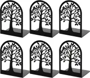 Happyhapi Book Ends, Metal Book Ends to Hold Books, Tree Decorative Bookends for