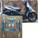 PUTIH ORIGINAL SUZUKI HAYATE 125 白色摩托車條紋 2012