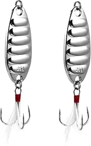 DINHEAROM 2pcs Metal Fishing Baits Treble Hooks Sequin Swimbait for Angler Fishing Tools Compact and Lightweight Accessories for Easy Storage