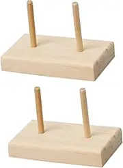 ERINGOGO 2pcs Wooden Spool Holders Thread Rack Sewing Thread Holder Knitting Tool Wooden Spool Stand Storage Rack