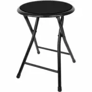 18 Inch Cushioned Short Easy Folding Stool Holds up to 250 Pounds