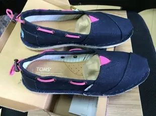 ╭☆米蘭店☆TOMS Navy Burlap Biminis 深藍色休閒女鞋~大人款~