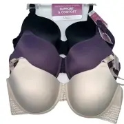 Olga Underwire Contour Bra Back Smoothing Wide Support Band Full Coverage GB3191