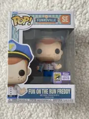 SAN DIEGO COMIC CON 2023 FUNKO EXCLUSIVE FUN ON THE RUN FREDDY FUNKO NIB SEE DES