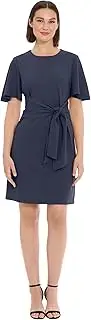 [Donna Morgan] Women's Tie Front Crepe Dress