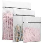 3Pcs Durable Honeycomb Mesh Laundry Bags for Delicates (1 Large 16 x 20