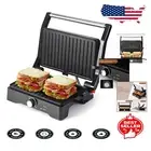 Versatile 3 in 1 Electric Panini Press Grill - Large Non-Stick Sandwich Maker