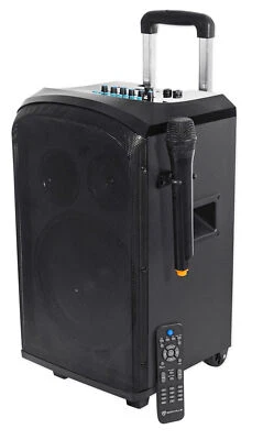 Rockville ROCKnGo 10" Rechargeable Home Theater Bluetooth Speaker+Wireless Mic