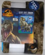 Jurassic World Dinosaurs Kids Throw Blanket Silky Soft Plush Cuddly 40"x 50" New