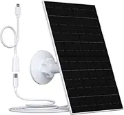 [VUEBEE] 7W Solar Panel for Eufycam, USB Solar Panel with USB-C Port, IP65 Waterproof, 360° Adjustable Bracket, White, Classic