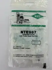 NTE NTE987 INTEGRATED CIRCUIT QUAD LOW POWER OPERATIONAL AMPLIFIER 14 LEAD DIP