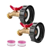 2 Pack 275-330 Gallon IBC Tote Water Tank Adapter Coarse Thread + Lead 2 Pieces