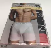 Calvin Klein Men's Cotton Stretch Boxer Brief Black&Red Size Medium