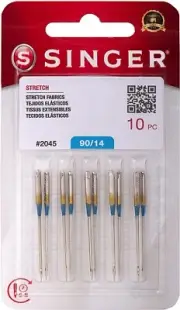 Singer 10-Pack Stretch 2045 Home Sewing Machine Needles Ball Point Size 14/90