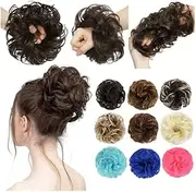 Hairpiece Messy Bun Hair Piece Wavy Curly Scrunchies with Elastic Band Fluffy Chignon Ponytail Hairpieces Daily Use(8)